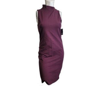 NEW Torrid size 00 M,L dress sheath mock-neck sleevless stretch midi